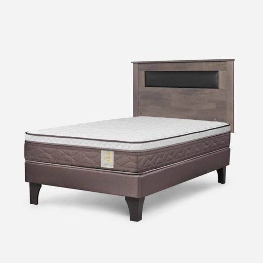 Cama New Style 4 Plus 1,5 Plazas + Respaldo Ferrara Rosen