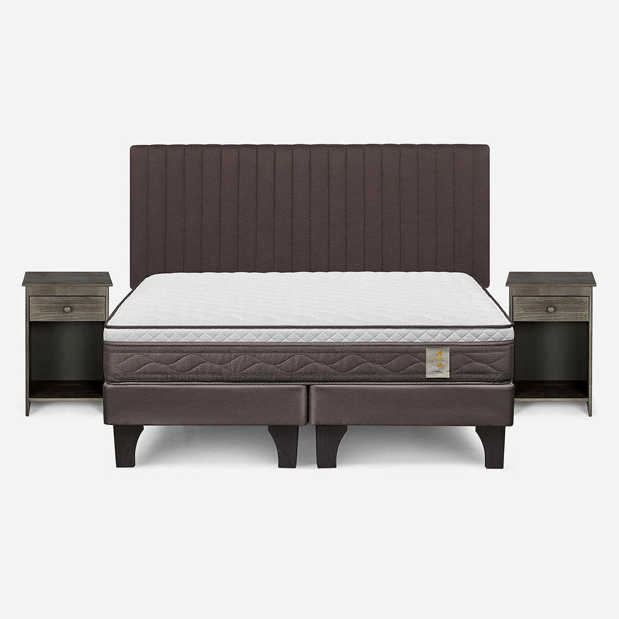 Cama New Style 4 Plus 2 Plazas + Respaldo Lucio Rosen