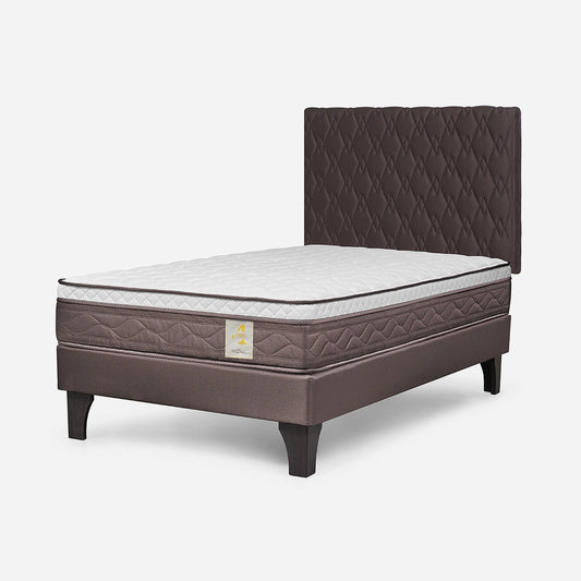 Cama New Style 4 Plus 1,5 Plazas + Respaldo Ivar Rosen