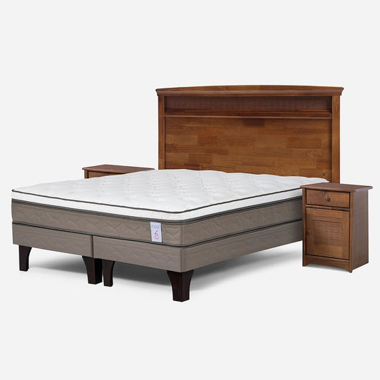 Cama New Style 6 de 2 Plazas + Muebles Veneto Rosen