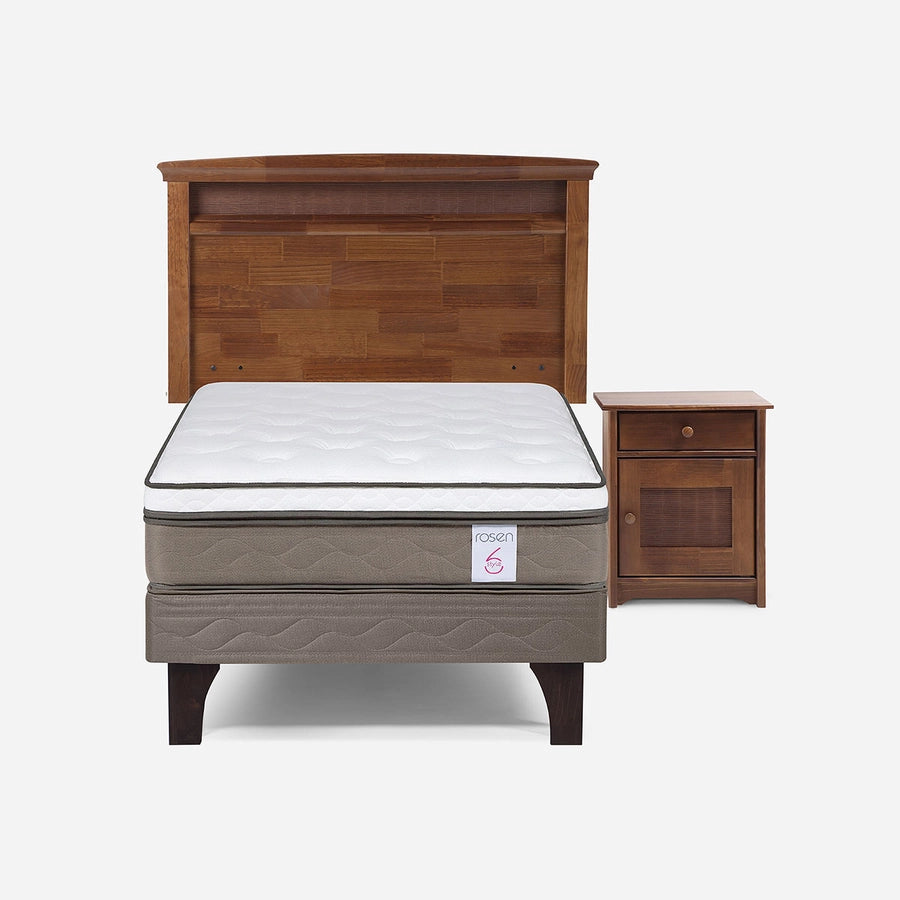 Cama New Style 6 de 1,5 Plazas + Muebles Veneto Rosen