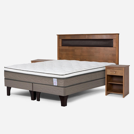 Cama New Style 6 de 2 Plazas + Muebles Ferrara Rosen