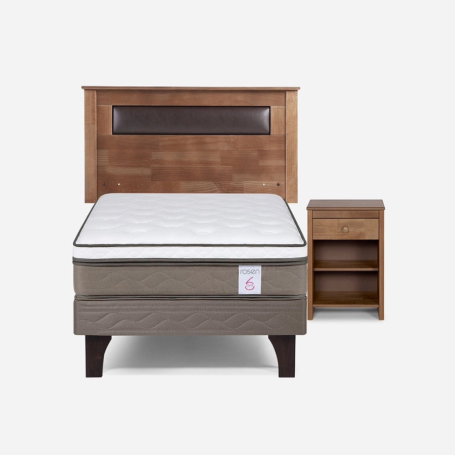 Cama New Style 6 de 1,5 Plazas + Muebles Ferrara Rosen