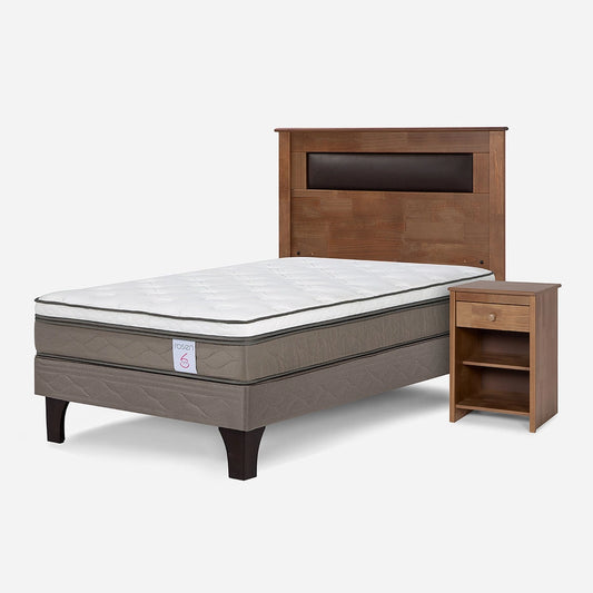 Cama New Style 6 de 1,5 Plazas + Muebles Ferrara Rosen