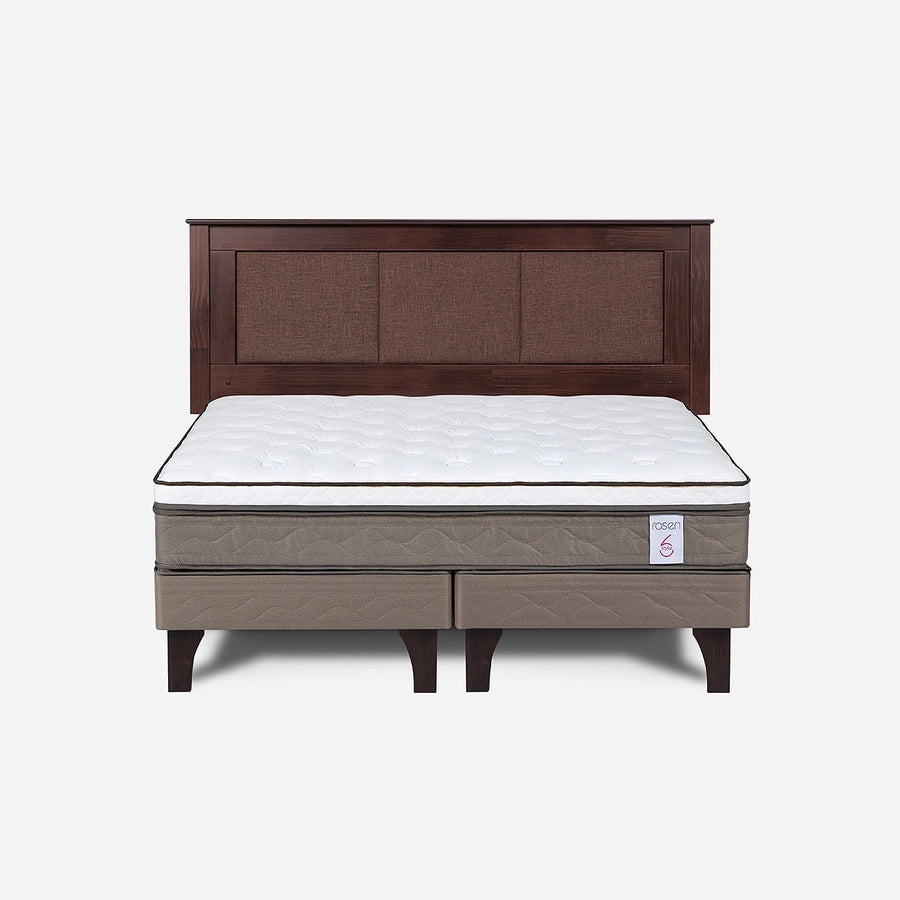 Cama New Style 6 de 2 Plazas + Respaldo Rachel Rosen