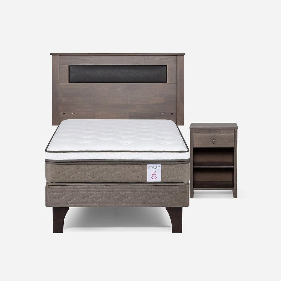 Cama New Style 6 de 1,5 Plazas + Muebles Ferrara Rosen