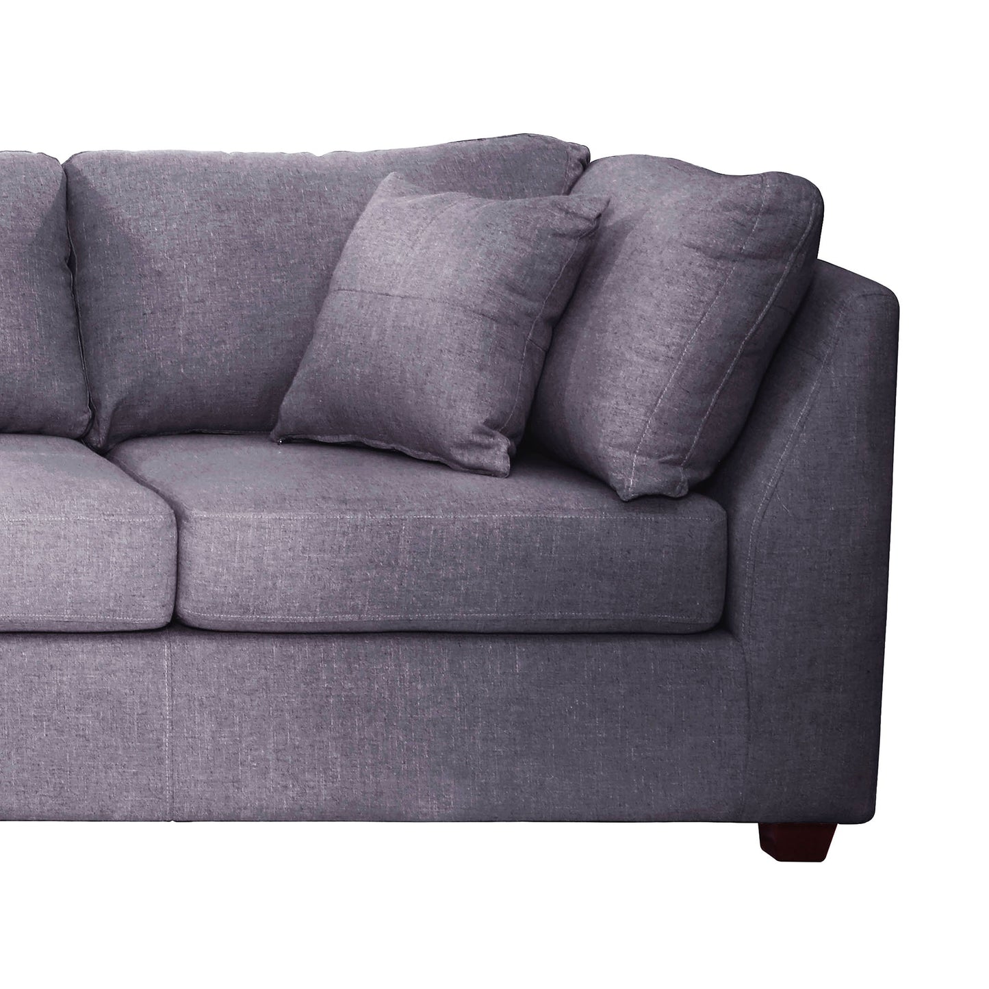 Sofá seccional Izquierdo Padua Lino Gris Oscuro Latam Home