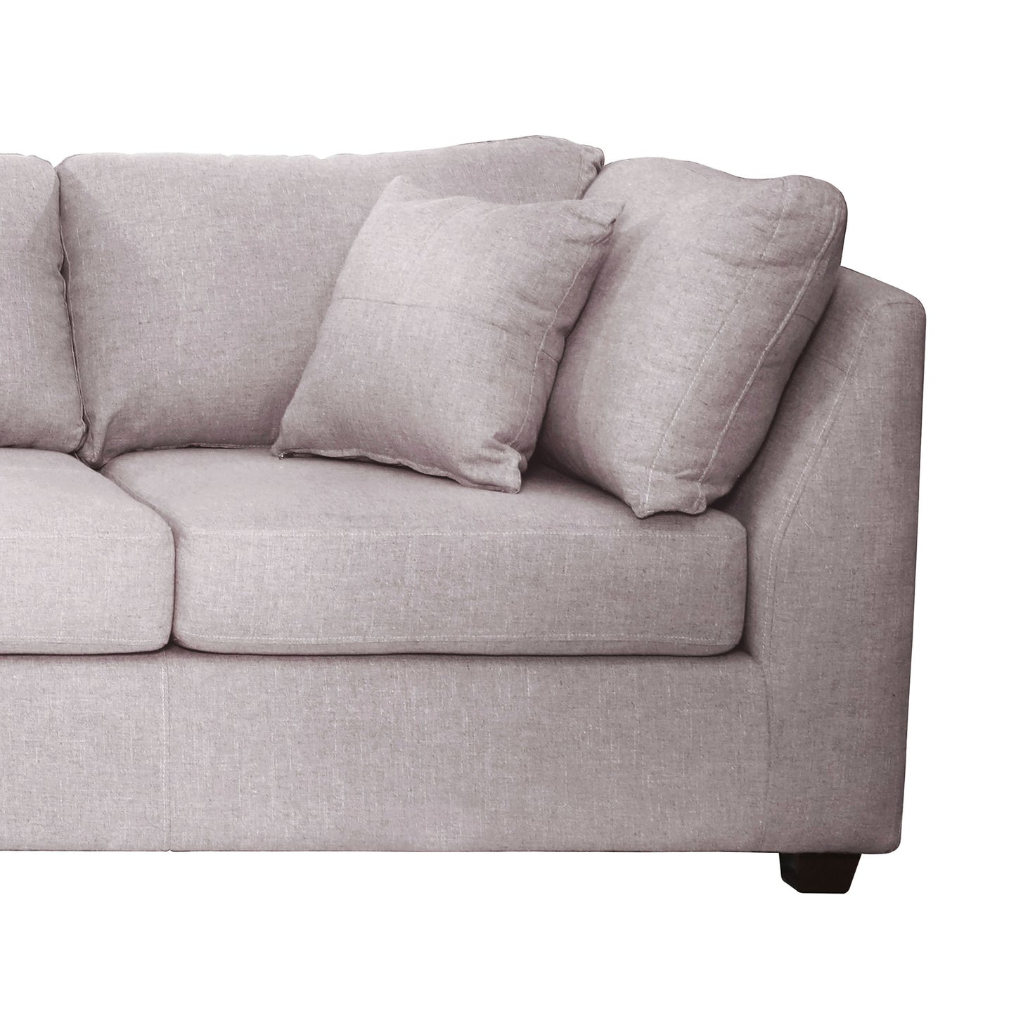 Sofá seccional Izquierdo Padua Lino Gris Claro Latam Home