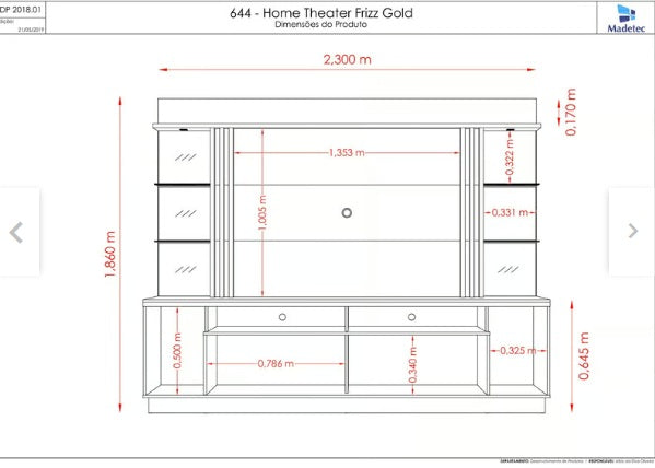Home TV 55'' Gold Calacatta Opaco Altavisión