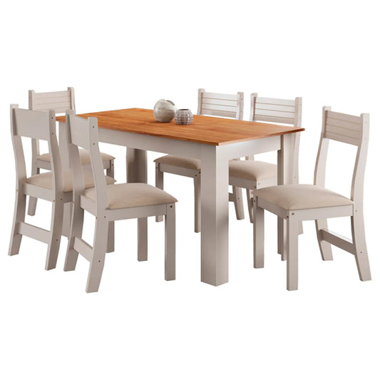 Juego de Comedor 6 Sillas Violeta Blanco Altavisión