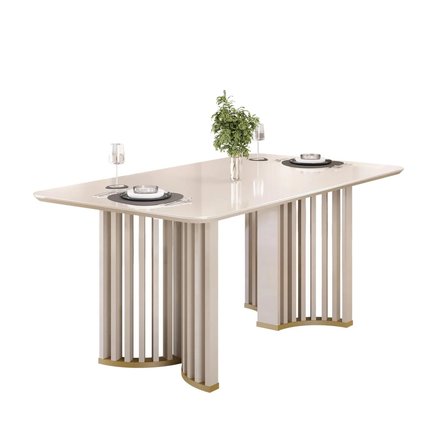 Comedor 6 sillas Luma Blanco Off White Altavisión