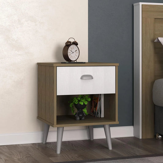 Velador CR-2006 1 Cajón Off white Altavisión