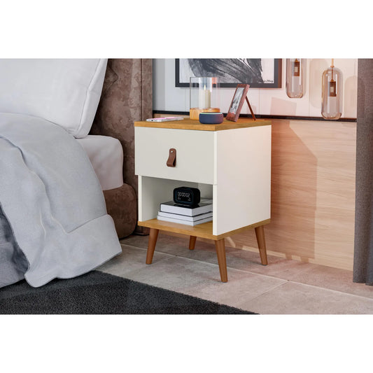 Velador Larissa 1 Cajón Off white Altavisión