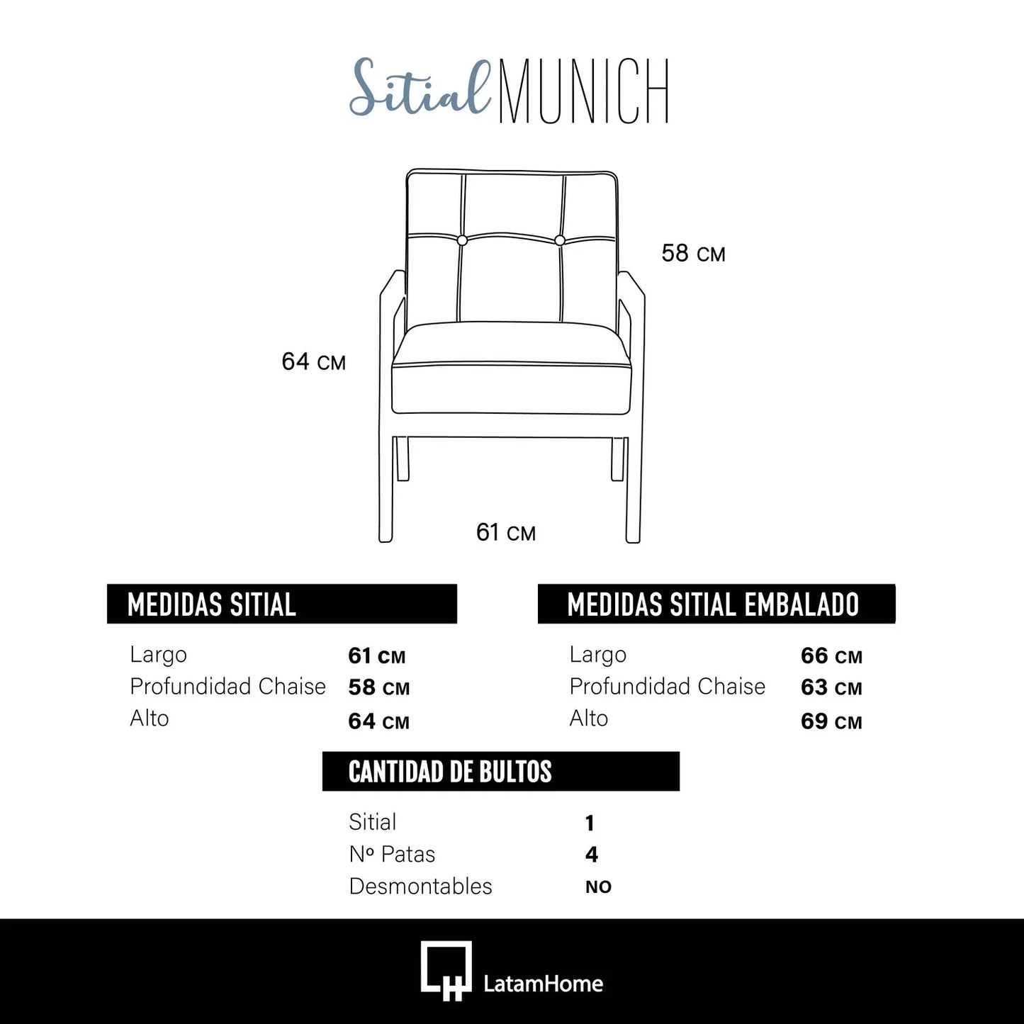 Sitial Munich Cuero Kentucky Café Latam Home