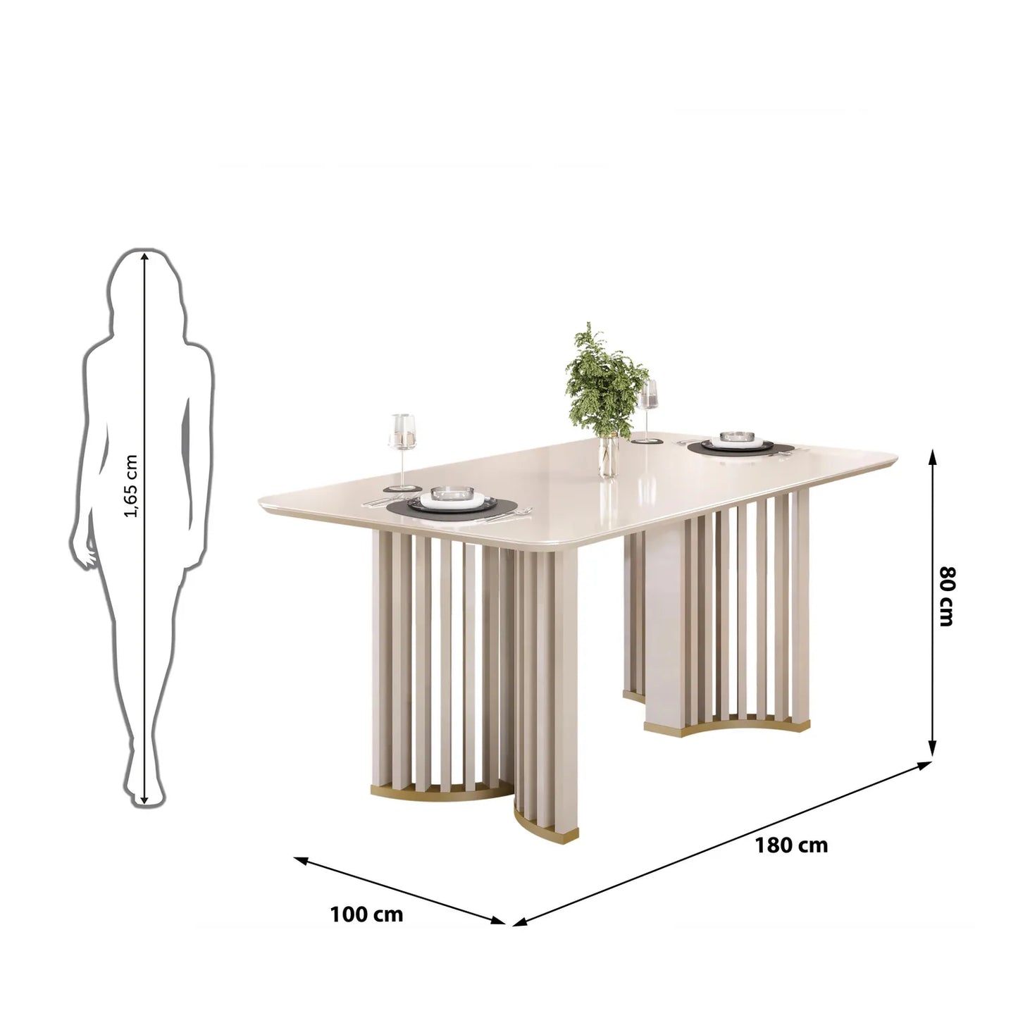 Comedor 6 sillas Luma Blanco Off White Altavisión