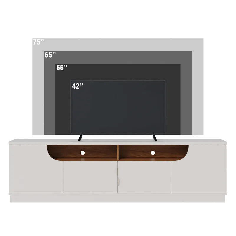 Rack Santorini 75" 4 Puertas Blanco Di Poretti