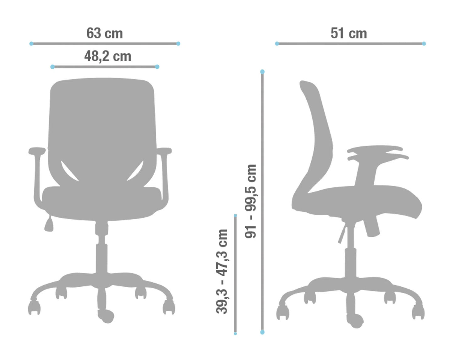 Silla de escritorio Bend Negro One Sit
