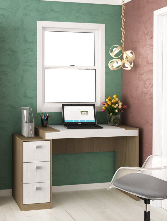 Escritorio HO-2903 Blanco/Natural Altavisión