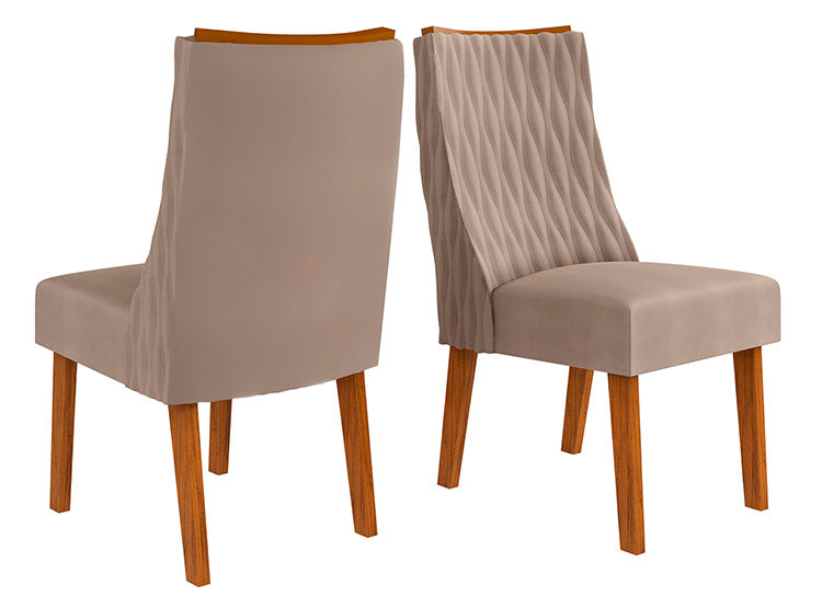 Comedor 6 sillas Forme Blanco/Beige Altavisión