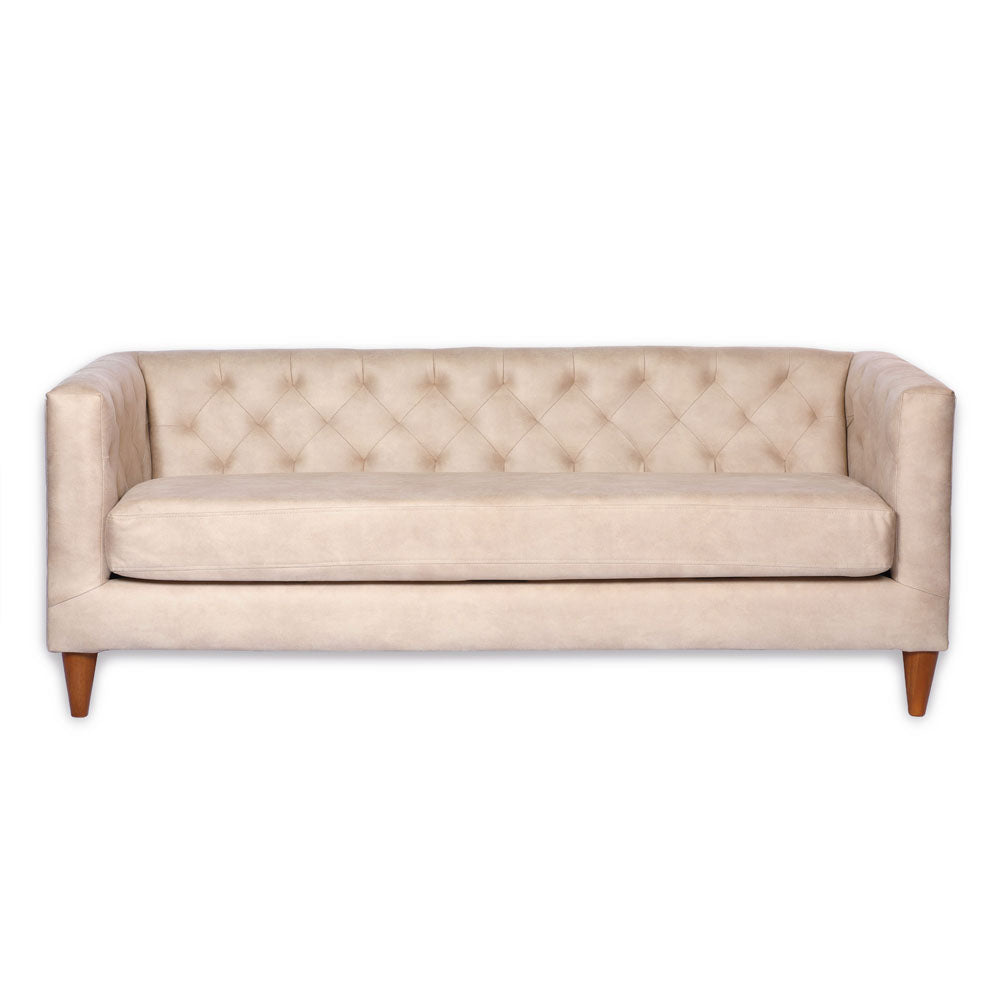 Sofá 3 Cuerpos Brescia Cuero 30% Beige Latam Home