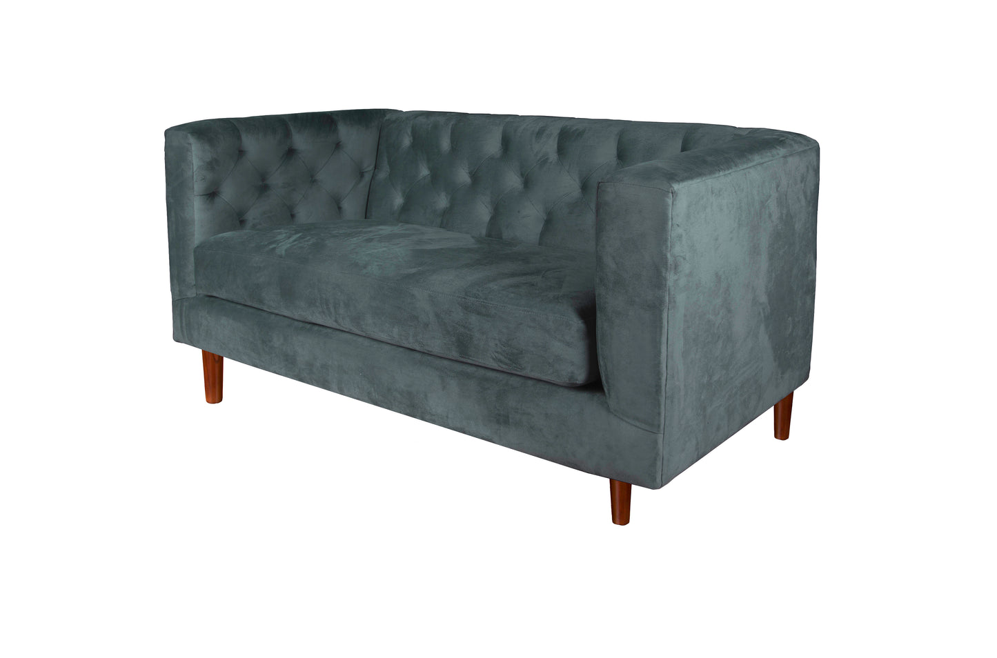Sofá 2 Cuerpos Brescia Velvet Gris Latam Home
