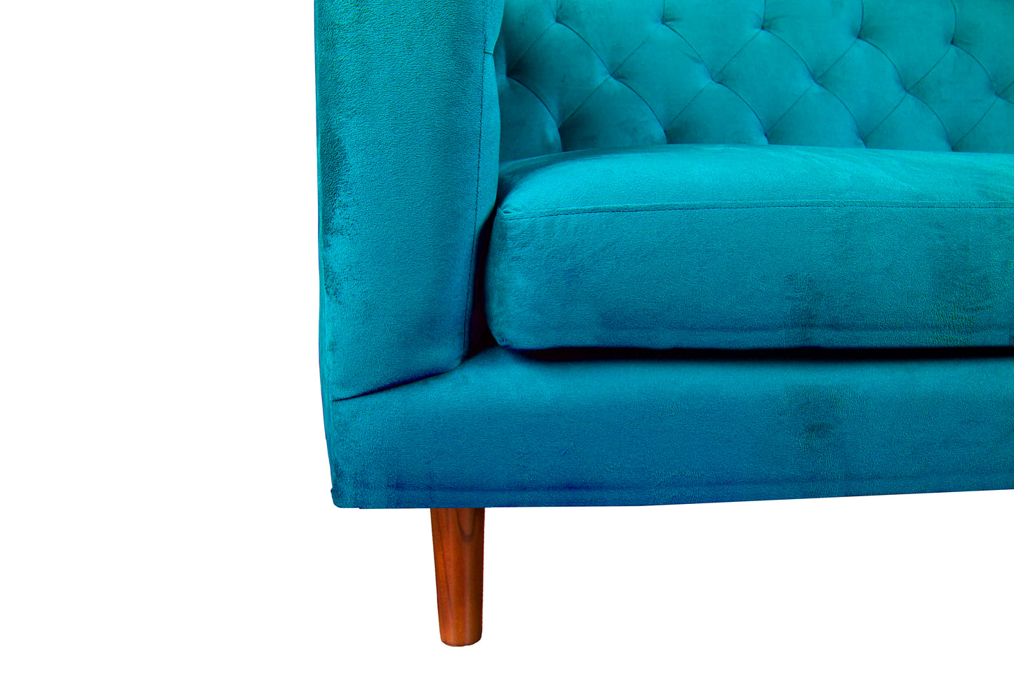Sofá 2 Cuerpos Brescia Velvet Azul Latam Home