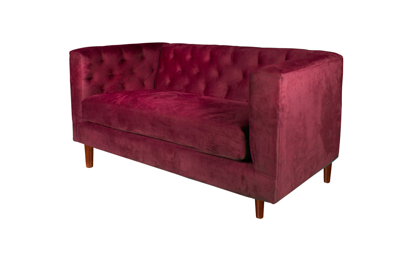 Sofá 2 Cuerpos Brescia Velvet Burdeo Latam Home
