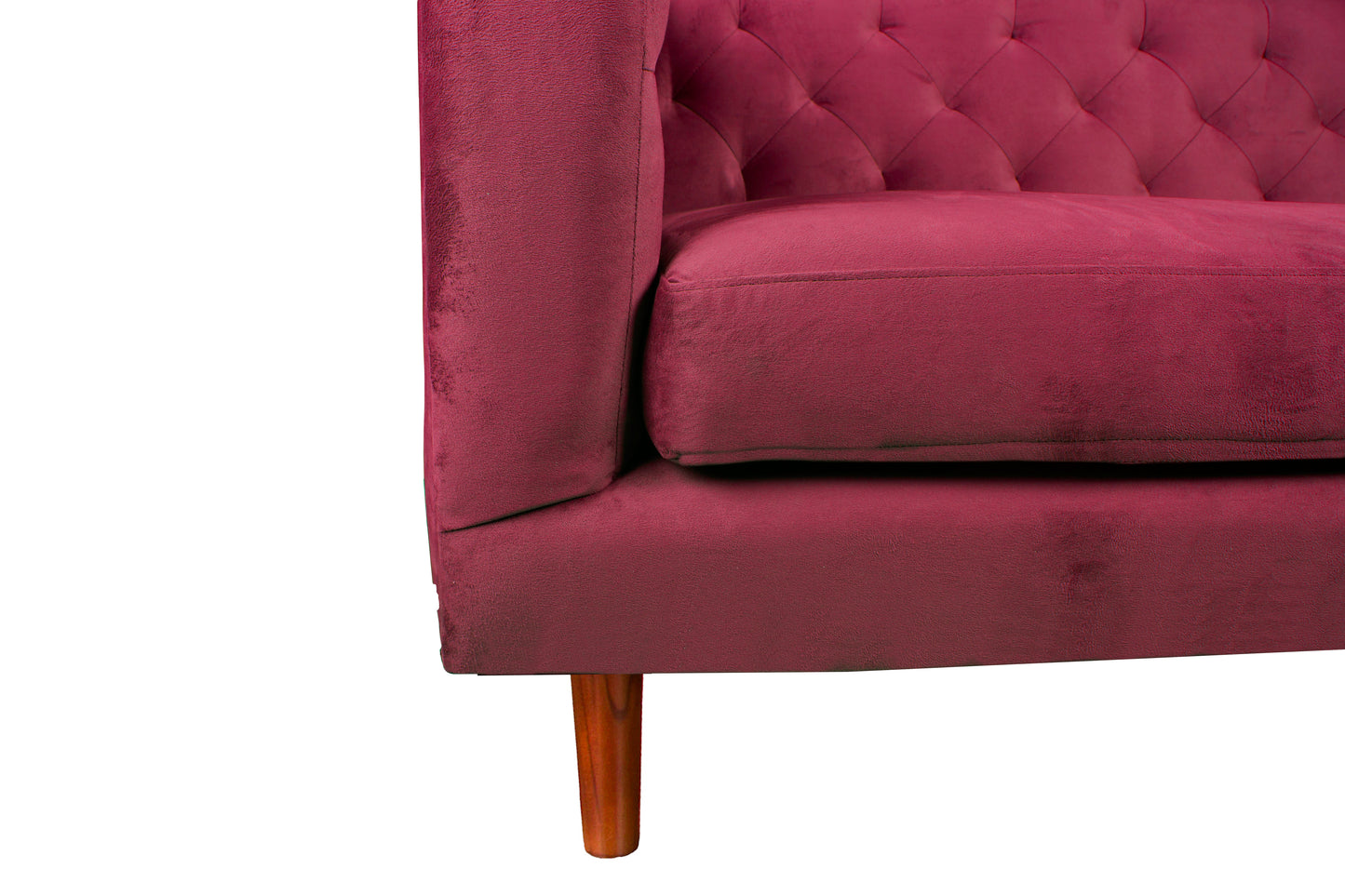 Sofá 2 Cuerpos Brescia Velvet Burdeo Latam Home
