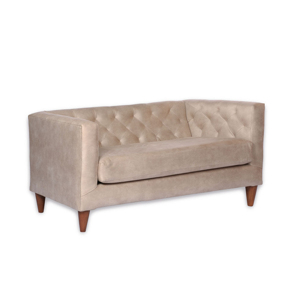 Sofá 2 Cuerpos Brescia Cuero 30% Beige Latam Home
