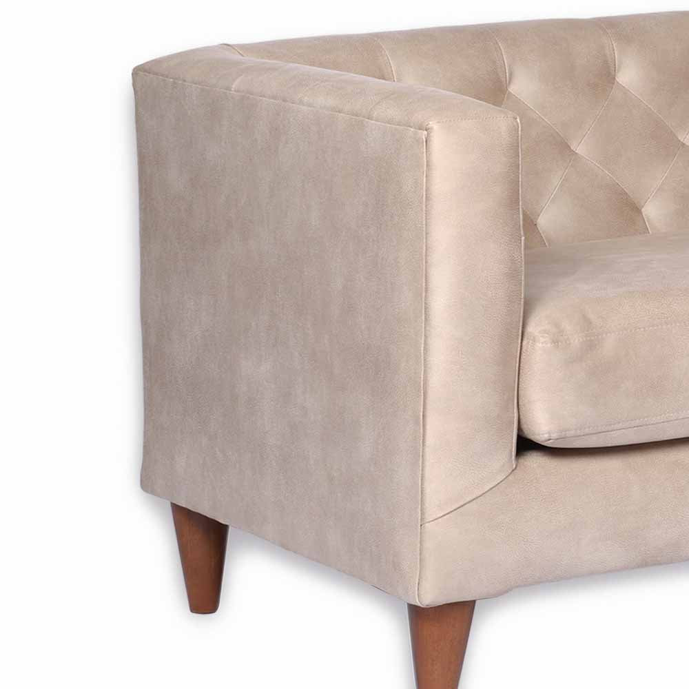 Sofá 2 Cuerpos Brescia Cuero 30% Beige Latam Home