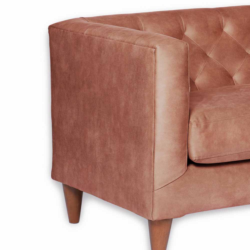 Sofá 2 Cuerpos Brescia Cuero 30% Camel Latam Home