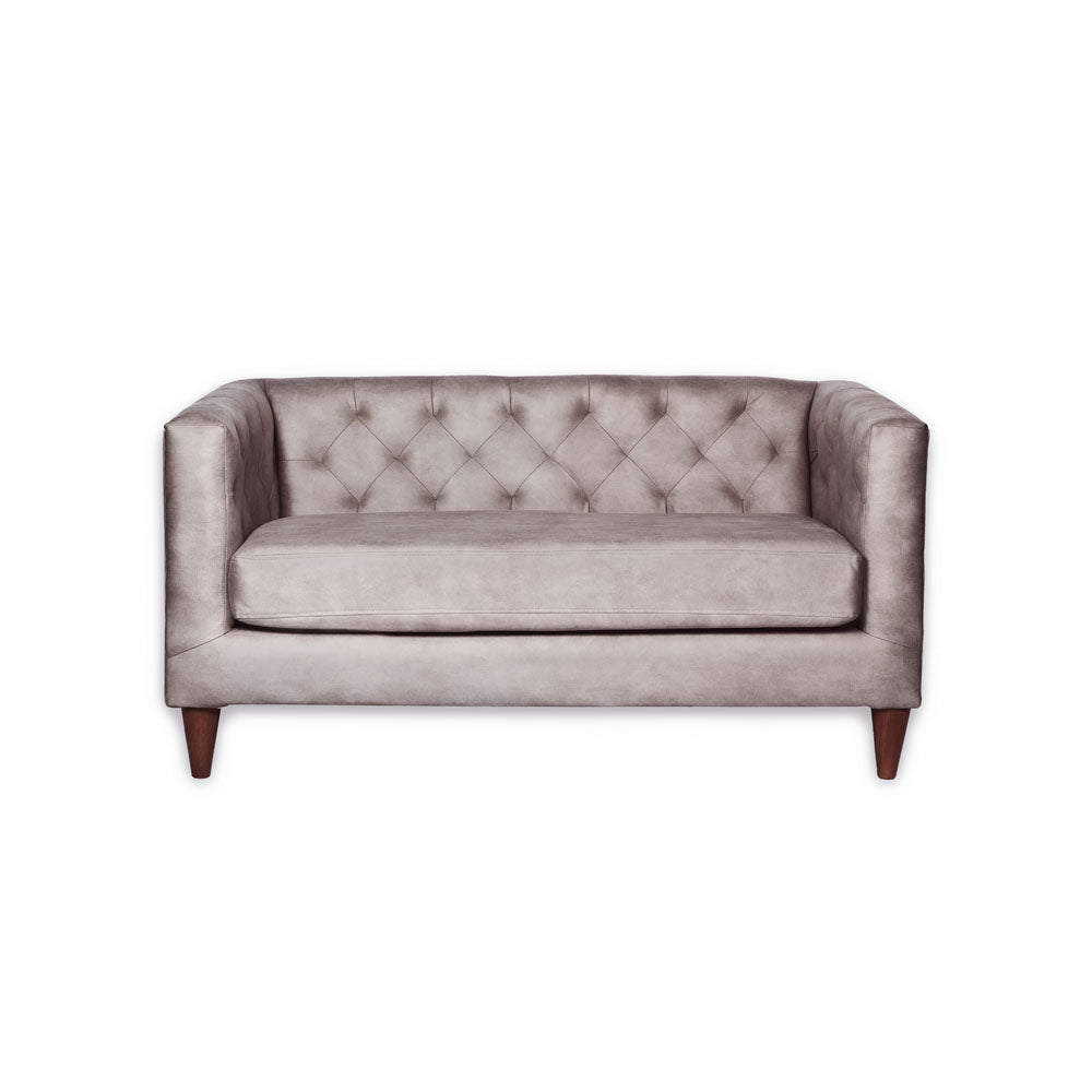 Sofá 2 Cuerpos Brescia Cuero 30% Gris Latam Home