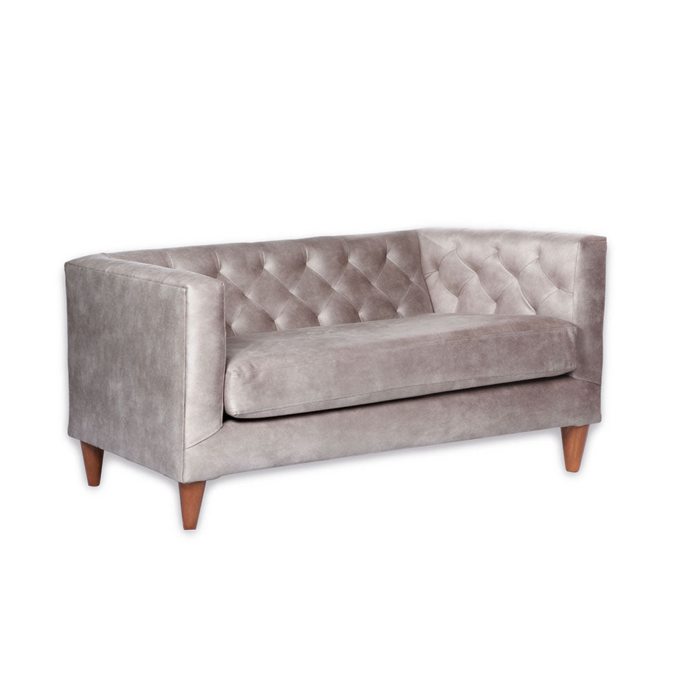 Sofá 2 Cuerpos Brescia Cuero 30% Gris Latam Home