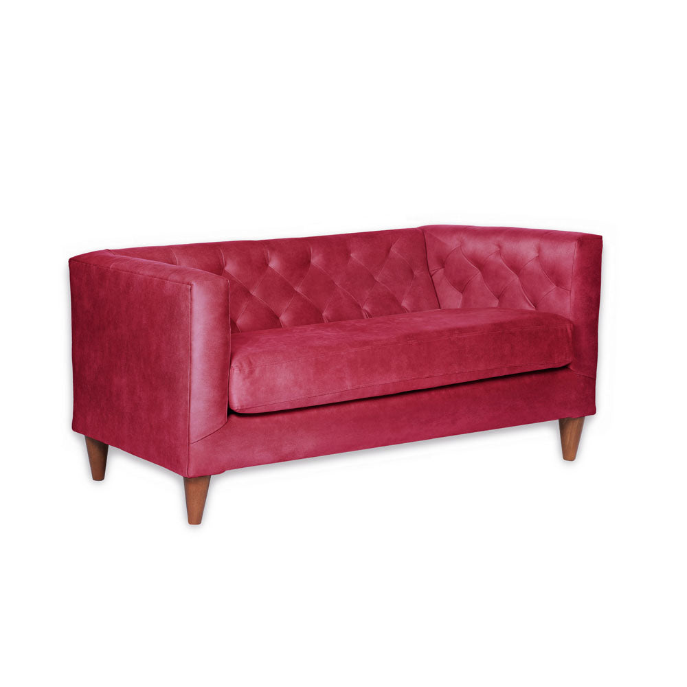 Sofá 2 Cuerpos Brescia Cuero 30% Rojo Latam Home