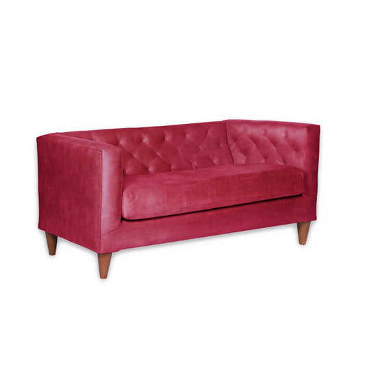 Sofá 2 Cuerpos Brescia Cuero 30% Rojo Latam Home