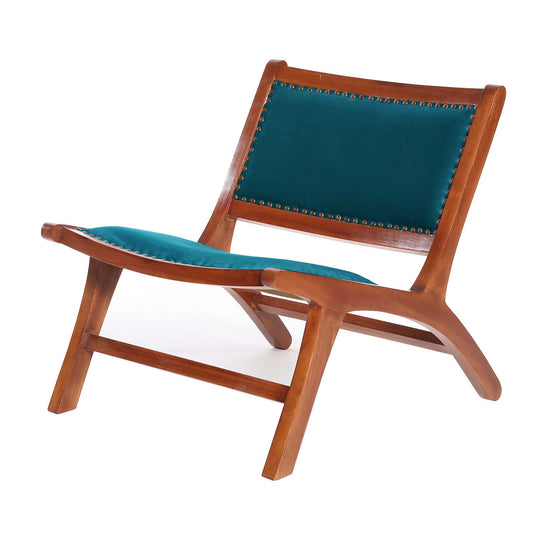 Sitial Hannover Velvet Azul Petróleo Latam Home