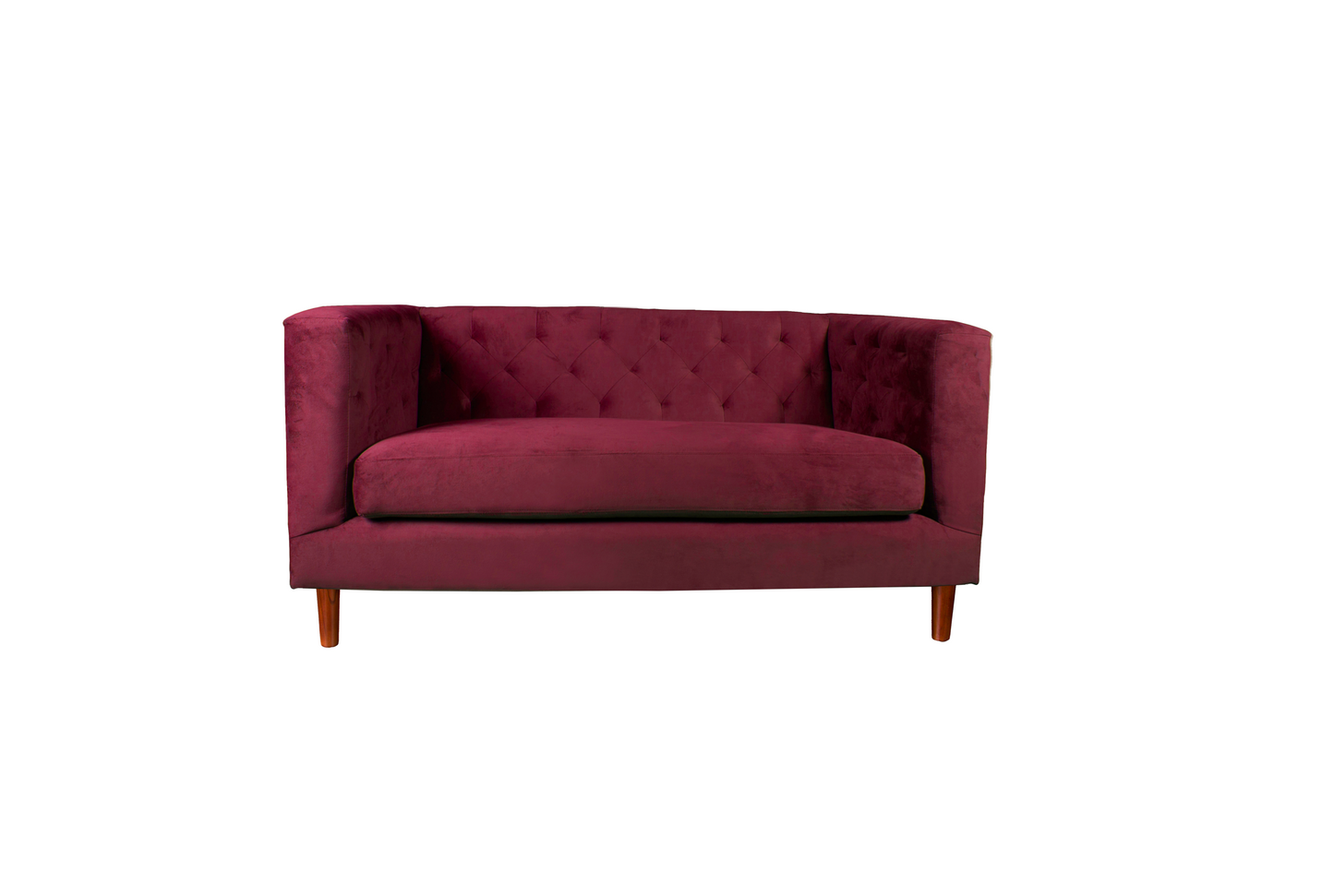 Sofá 2 Cuerpos Brescia Velvet Burdeo Latam Home