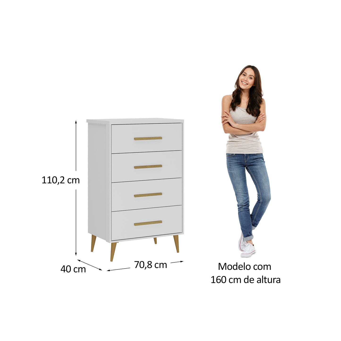 Cómoda Magia 4C Blanco Matte Altavision