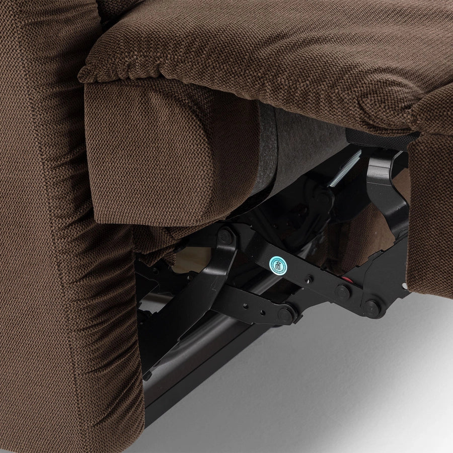 Sofá 3 Cuerpos Reclinable Jarrie Tela Chex Manual Café Rosen