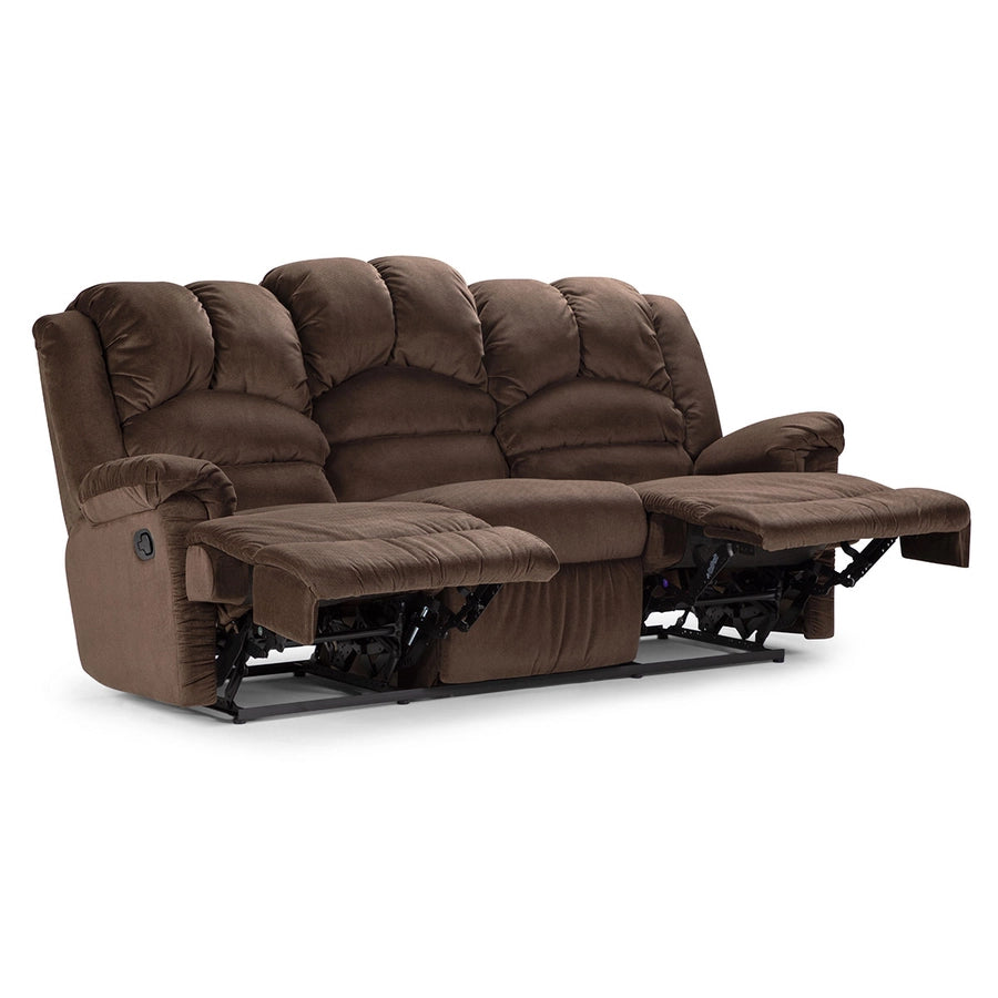 Sofá 3 Cuerpos Reclinable Jarrie Tela Chex Manual Café Rosen