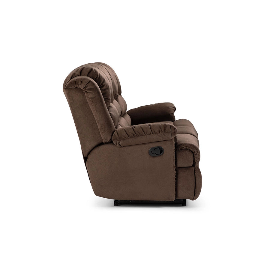 Sofá 3 Cuerpos Reclinable Jarrie Tela Chex Manual Café Rosen