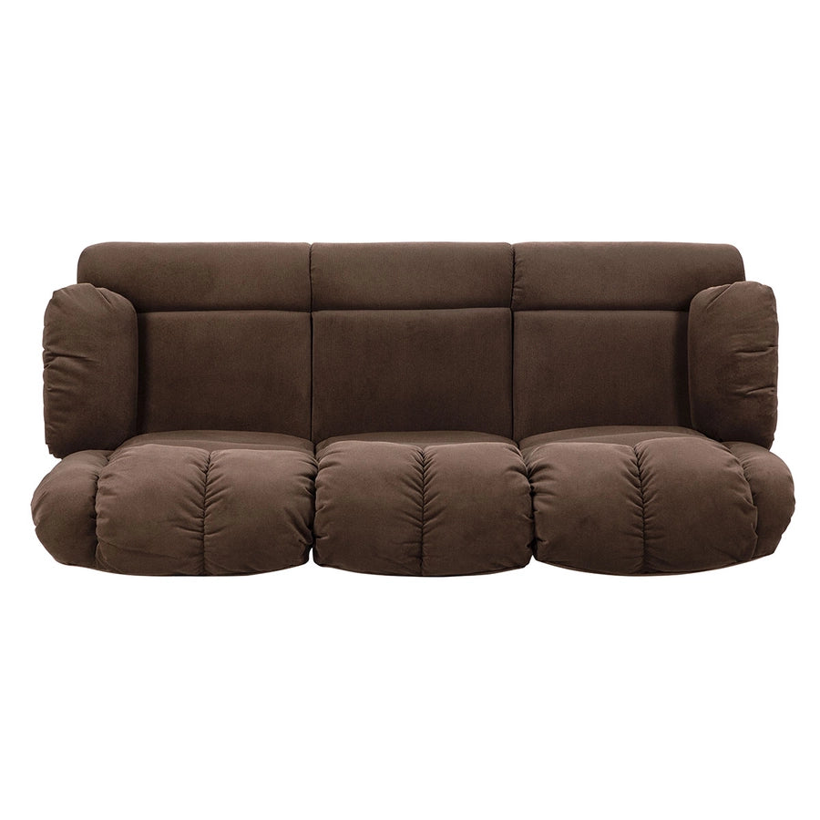 Sofá 3 Cuerpos Reclinable Jarrie Tela Chex Manual Café Rosen