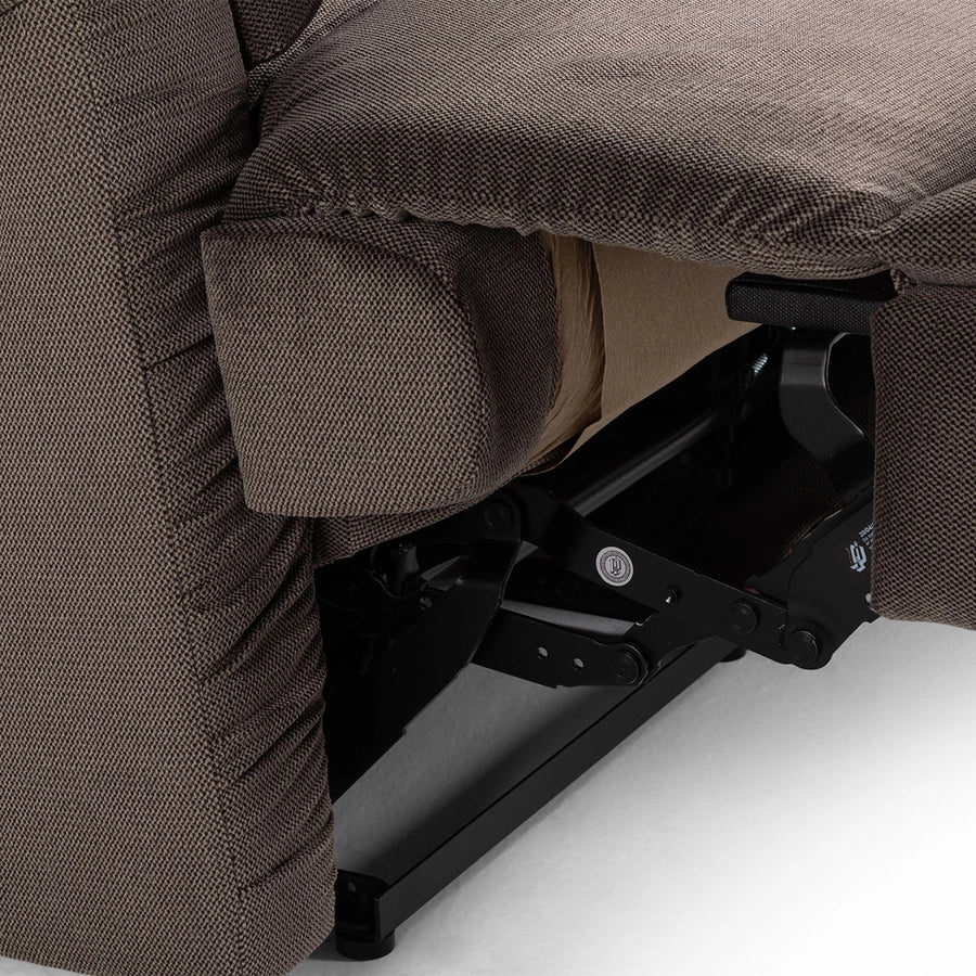 Sofá 2 Cuerpos Reclinable Jarrie Tela Chex Manual Gris Rosen