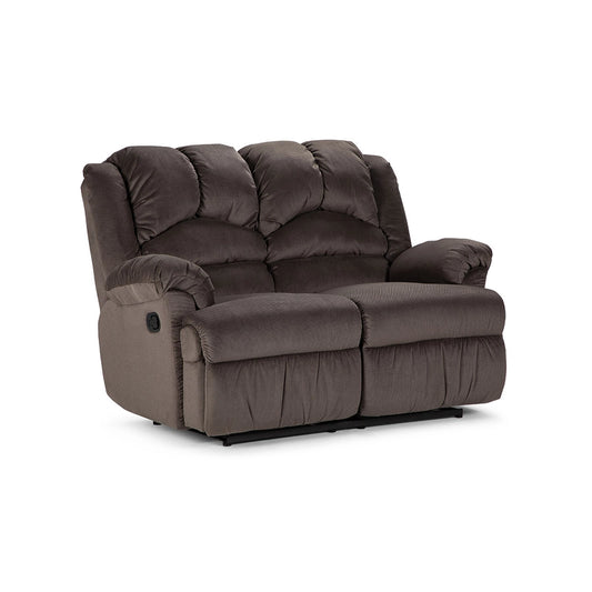 Sofá 2 Cuerpos Reclinable Jarrie Tela Chex Manual Gris Rosen