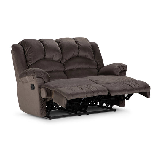 Sofá 2 Cuerpos Reclinable Jarrie Tela Chex Manual Gris Rosen