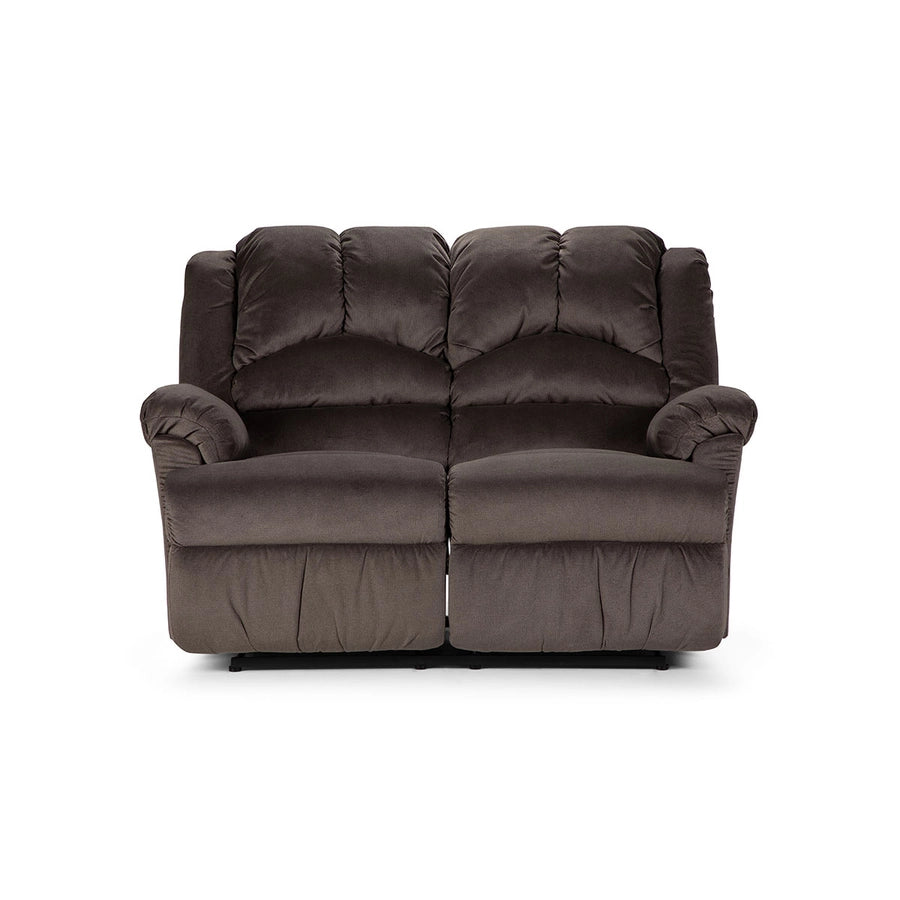 Sofá 2 Cuerpos Reclinable Jarrie Tela Chex Manual Gris Rosen
