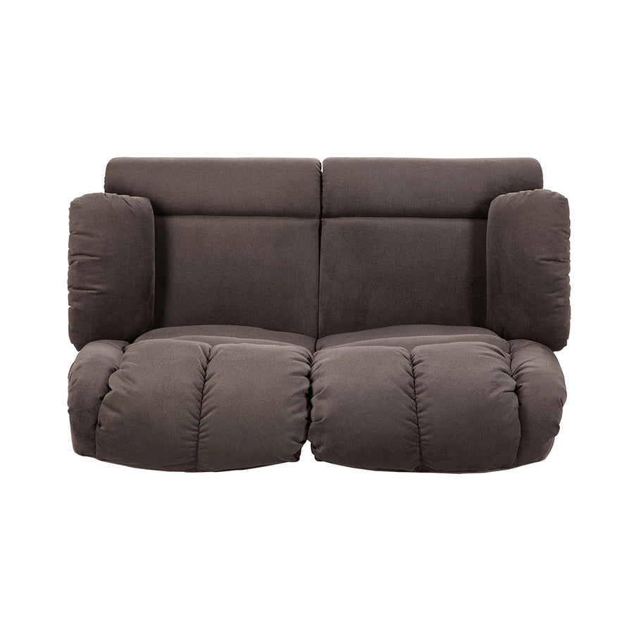 Sofá 2 Cuerpos Reclinable Jarrie Tela Chex Manual Gris Rosen