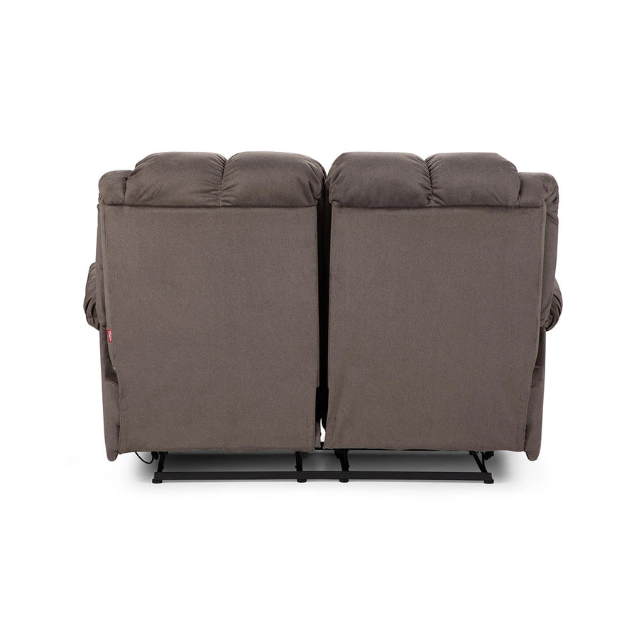 Sofá 2 Cuerpos Reclinable Jarrie Tela Chex Manual Gris Rosen