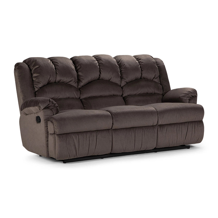 Sofá 3 Cuerpos Reclinable Jarrie Tela Chex Manual Gris Rosen