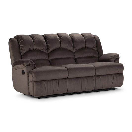 Sofá 3 Cuerpos Reclinable Jarrie Tela Chex Manual Gris Rosen